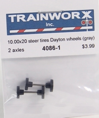 4086-1 Truck Wheels and Tires 10.00 x 20 Steer Tires on Gray Dayton Wheels (2-Axles) 4086-1 Truck Wheels and Tires 10.00 x 20 Steer Tires on Gray Dayton Wheels (2-Axles)