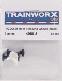 4088-3 Truck Wheels and Tires 10.00 x 20 Steer Tires on Black Modular Wheels,2Axles 4088-3 Truck Wheels and Tires 10.00 x 20 Steer Tires on Black Modular Wheels,2Axles