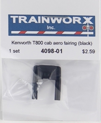 4098-01 Kenworth T800 Semi Tractor Cab Aero Fairing (Black) 4098-01 Kenworth T800 Semi Tractor Cab Aero Fairing (Black)