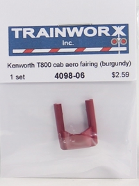 4098-06 Kenworth T800 Semi Tractor Cab Aero Fairing (Burgundy) 4098-06 Kenworth T800 Semi Tractor Cab Aero Fairing (Burgundy)