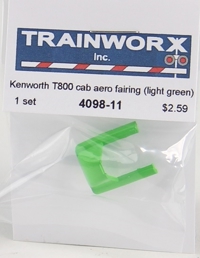 4098-11 Kenworth T800 Semi Tractor Cab Aero Fairing (Light Green) 4098-11 Kenworth T800 Semi Tractor Cab Aero Fairing (Light Green)