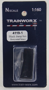 4119-1 Trainwork Dump Box Kit with Horizontal Bracing (Black) 4119-1 Trainwork Dump Box Kit with Horizontal Bracing (Black)