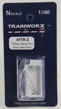 4119-2 Trainwork Dump Box Kit with Horizontal Bracing (White) 4119-2 Trainwork Dump Box Kit with Horizontal Bracing (White)