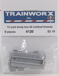 4120 Dump Box Kit with Vertical Bracing (Undecorated) 4120 Dump Box Kit with Vertical Bracing (Undecorated)