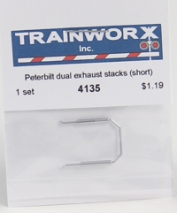 4135 Peterbilt Short Dual Exhaust Stacks 4135 Peterbilt Short Dual Exhaust Stacks