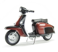 41507BK L type scooter in black and dark red