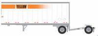 42885-01 LTL Short Trailer, Yellow #1 42885-01 LTL Short Trailer, Yellow #1