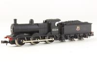 43214UM Class 3F 0-6-0 43214 in BR Black early crest 