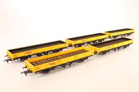 Set of 5 BR SPA four-wheel steel wagons in Network Rail Yellow - Limited Edition of 220