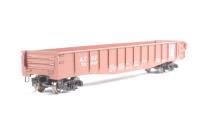 46080-75041 50' fishbelly side gondola with side mount brake wheel and drop ends of the Santa Fe - red 75041