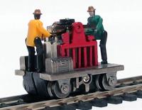46202 American Gandy Dancer electrically powered hand car, workmen pump up and down