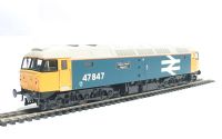 Class 47 diesel 47847 in BR Heritage blue with large logo