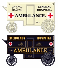 47000299 Vintage Wagons, Ambulances (2-Pack) 47000299 Vintage Wagons, Ambulances (2-Pack)