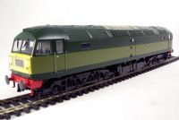 Class 47 diesel in 2 tone green with small yellow panels (unnumbered)