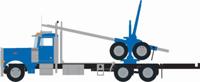 47984 Peterbilt 379 Logging Truck, Blue 47984 Peterbilt 379 Logging Truck, Blue