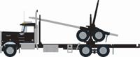 49081 Kenworth W900 Logging Truck, Black 49081 Kenworth W900 Logging Truck, Black