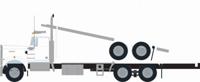 49082 Kenworth W900 Logging Truck, White 49082 Kenworth W900 Logging Truck, White