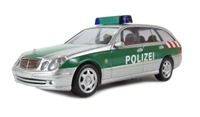49454 Mercedes C-Class Polizei police car in silver & green HO scale