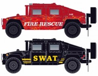 49945957 Fire/SWAT Humvee Vehicles (2-Pack) 49945957 Fire/SWAT Humvee Vehicles (2-Pack)