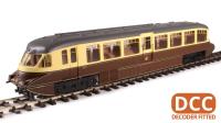 Streamlined Railcar 8 in GWR lined chocolate and cream with Twin Cities crest - DCC Fitted