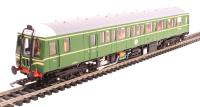 Class 122 Gloucester RCW "Bubblecar" single car DMU W55000 in BR green with speed whiskers - DCC fitted