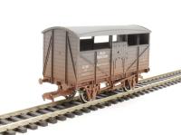 4-wheel cattle wagon in GWR grey - 3862 - weathered