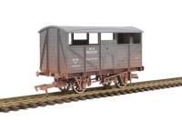 4-wheel cattle wagon in GWR grey - 38622 - weathered