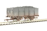 20-ton steel mineral wagon in GWR grey - 33264 - weathered
