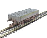 Grampus engineers open wagon in Civil Engineers 'Dutch' grey and yellow - DB988546 - weathered