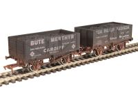 7-plank open wagons "Ton Phillip, Rhondda & Bute, Merthyr" - 277 & 325 - weathered - pack of 2

