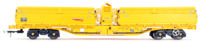 4F-075-004 Set of 5 MRA Side Tipping Ballast Wagon Network Rail Yellow