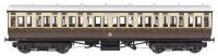 GWR 'Toplight' mainline city third in GWR chocolate and cream with twin cities crest  - 3906 (Set 3)