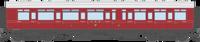 4P-021-002 GWR Corridor Toplight 1914 Lined  Crimson Lake Composite LH 6942