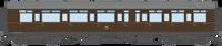 4P-021-402 GWR Corridor Toplight 1940 All Brown Twin Cities Composite LH 6942