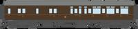 4P-021-405 GWR Corridor Toplight 1940 All Brown Twin Cities Brk Third RH 3597