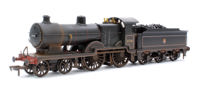 4S-028-004DWL Highly Detailed Deluxe Weathered SECR Maunsell D1 Class BR Black (Early Crest) 4-4-0 Steam Locomotive No.31741