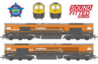 50-011SFX Class 66/5 66501 Freightliner 60 1965-2025 Freightliner Orange Diesel Locomotive - Deluxe DCC Sound 50-011SFX Class 66/5 66501 Freightliner 60 1965-2025 Freightliner Orange Diesel Locomotive - Deluxe DCC Sound