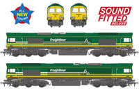 50-012SFX Class 66/6 66601 Freightliner 60 1965-2025 Freightliner Green Diesel Locomotive - Deluxe DCC Sound 50-012SFX Class 66/6 66601 Freightliner 60 1965-2025 Freightliner Green Diesel Locomotive - Deluxe DCC Sound