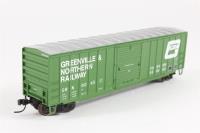 50000438 50' single door ACF boxcar of the Greenville & Northern - green & white 8045