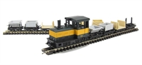 5055 Loco and 10 wagon set - 2 tone dark. HO Scale but runs on N gauge track
