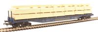 IGA Cargowaggon bogie flat in CARGOWAGGON blue with timber load - weathered