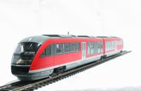 52015 Class 642 DMU with 1st class apartment of the German DB AG in red & grey Epoch V 