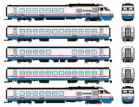 525503 RTL Turboliner DC/DCC/S Amtrak #Set 2 BLK Roof