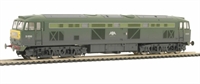 Class 53 diesel D0280 'Falcon' in BR two tone green with small yellow panels. Weathered.