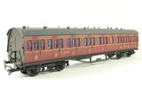 LMS 57' suburban 1st/3rd composite 19195 in LMS maroon