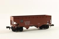 55011 33' twin bay hopper, offset sides of the Atchison, Topeka & Santa Fe