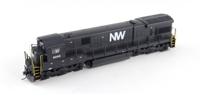 572 C30-7 GE Norfolk & Western 8008 black with 2 window cab