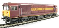 Class 58 diesel 58024 in EW&S maroon & gold livery. Version 1