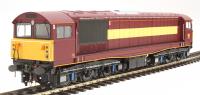 Class 58 in EWS red and gold - unnumbered