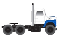 60000144 Ford tractor cab in White, Blue & Black - matches Old Style trailer 60000144 Ford tractor cab in White, Blue & Black - matches Old Style trailer